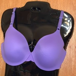 Warner’s This is Not a Bra t shirt bra purple 36B padded comfort underwire VGUC